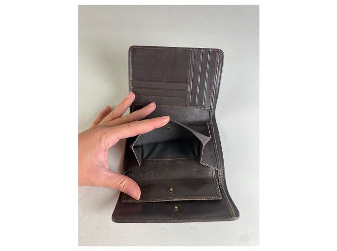Céline Vintage Celine Macadam Canvas Wallet Beige Brown - view 5