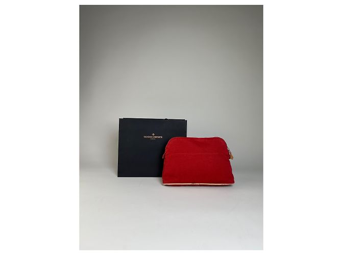 Hermès Pochette in tela di cotone vintage Hermes Rosso - vista 2