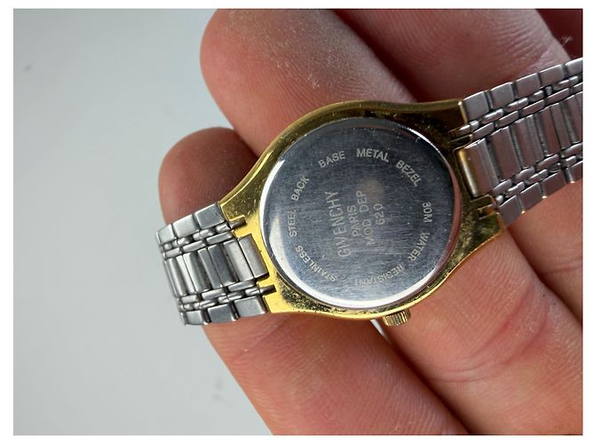 Vintage Givenchy Armbanduhr Gold Silber Edelstahl Golden - Ansicht 3