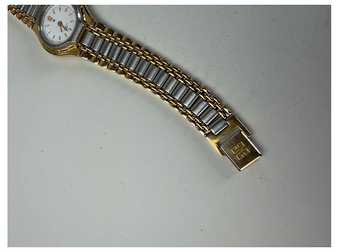 Vintage Givenchy Armbanduhr Gold Silber Edelstahl Golden - Ansicht 5