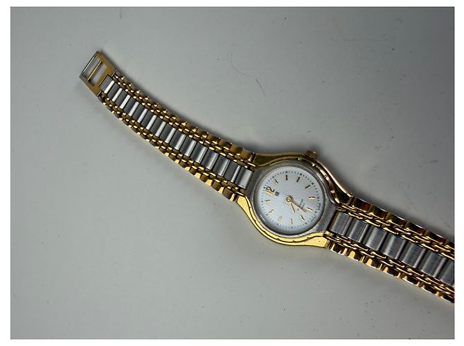 Vintage Givenchy Armbanduhr Gold Silber Edelstahl Golden - Ansicht 6