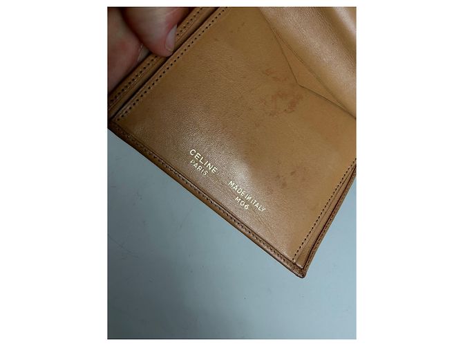 Céline Vintage Celine Monogram Canvas Wallet Beige Tan Gold - view 5