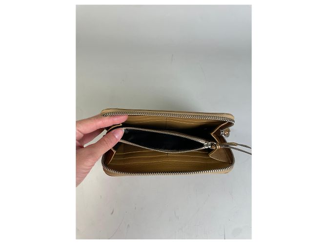 Chloé Vintage Chloe Leather Long Wallet Light Tan Gold Camel - view 4