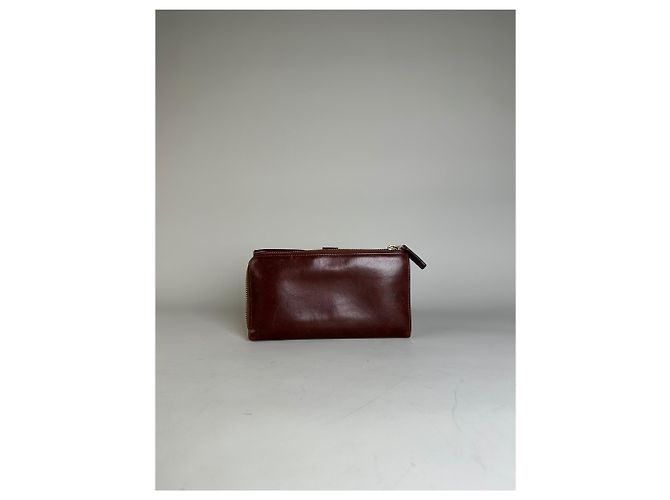 Chloé Vintage Chloe Leather Wallet Dark Brown Gold - view 2