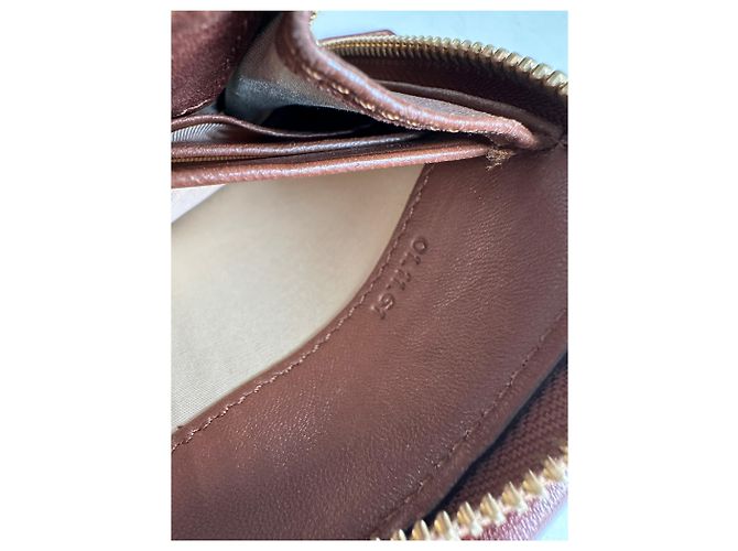 Chloé Vintage Chloe Leather Wallet Dark Brown Gold - view 6