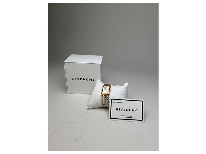 Vintage Givenchy Armbanduhr aus Edelstahl Silber Gold - Ansicht 14