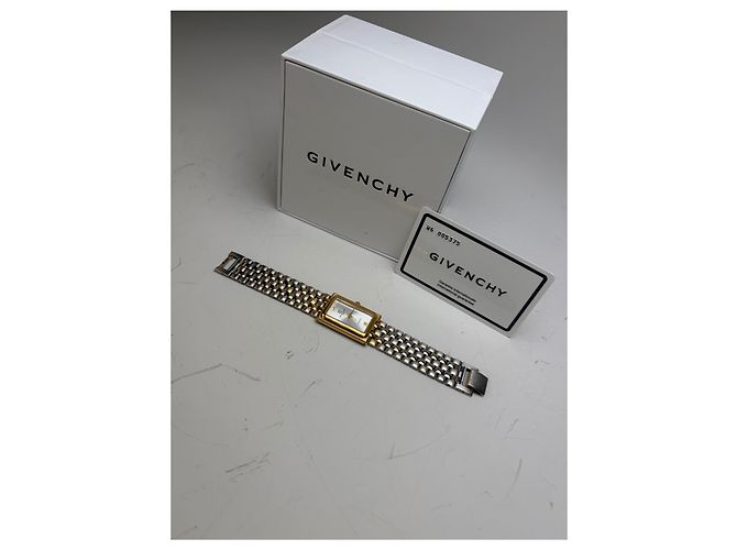 Vintage Givenchy Armbanduhr aus Edelstahl Silber Gold - Ansicht 3