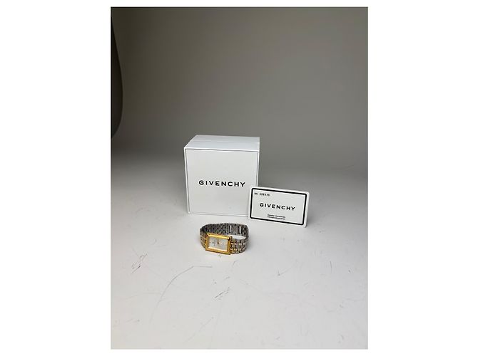 Vintage Givenchy Armbanduhr aus Edelstahl Silber Gold - Ansicht 4