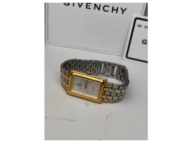 Vintage Givenchy Armbanduhr aus Edelstahl Silber Gold - Ansicht 5