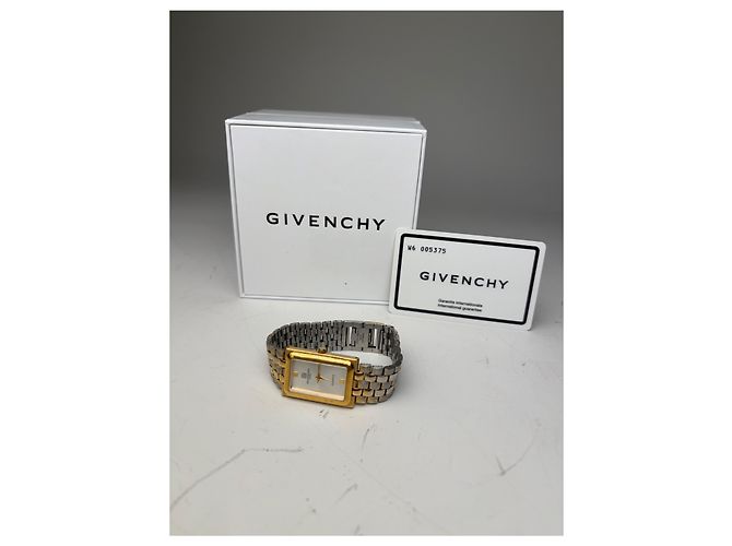 Vintage Givenchy Armbanduhr aus Edelstahl Silber Gold - Ansicht 6