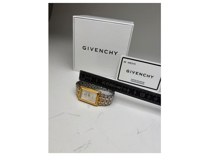 Vintage Givenchy Armbanduhr aus Edelstahl Silber Gold - Ansicht 7