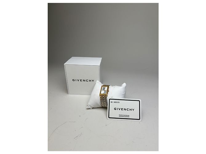 Vintage Givenchy Armbanduhr aus Edelstahl Silber Gold - Ansicht 8