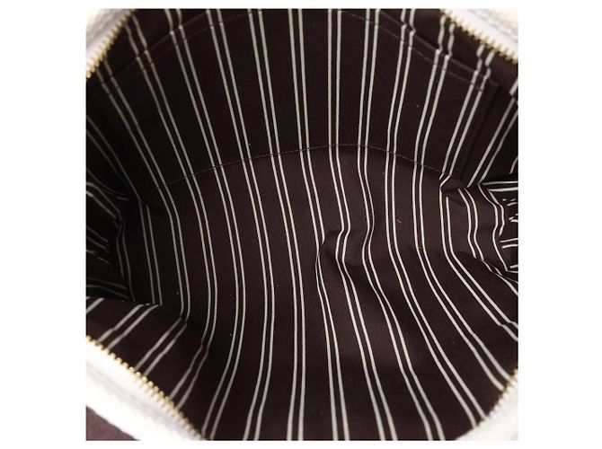 Borsa Louis Vuitton Antigua Cabas PM in Bianco x Marrone FL1005 - vista 14