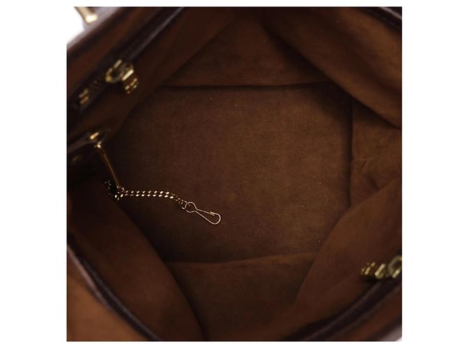 Bucket Bolso de hombro Louis Vuitton Malle Damier Ebene marrón Castaño - vista 10