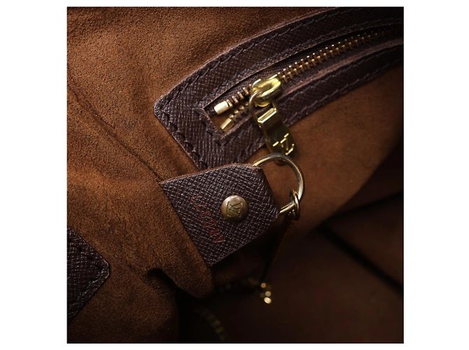 Bucket Bolso de hombro Louis Vuitton Malle Damier Ebene marrón Castaño - vista 11