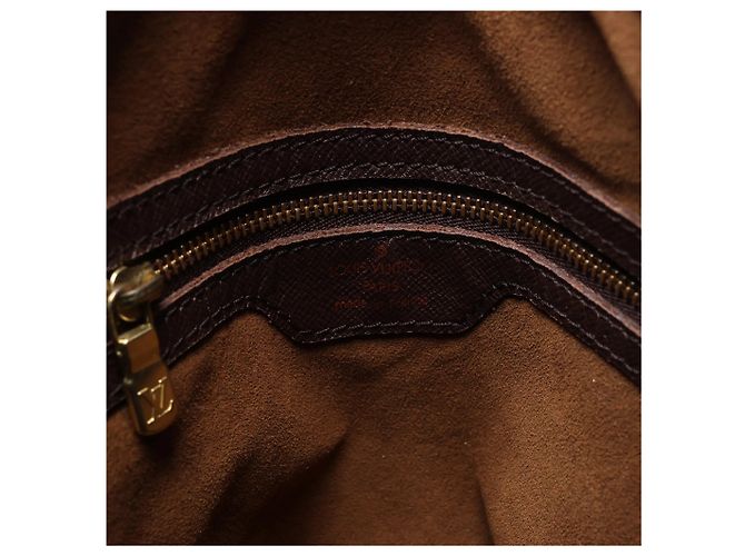 Bucket Bolso de hombro Louis Vuitton Malle Damier Ebene marrón Castaño - vista 12
