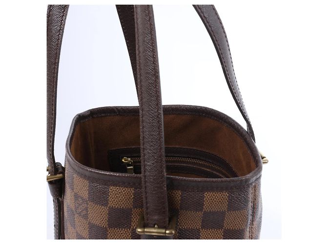Bucket Bolso de hombro Louis Vuitton Malle Damier Ebene marrón Castaño - vista 5