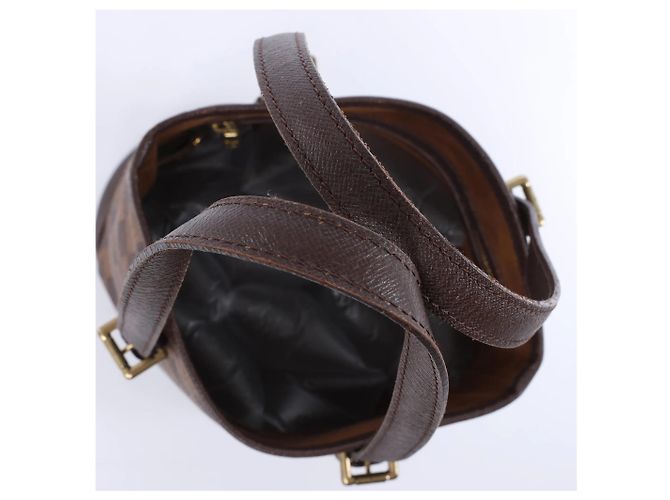 Bucket Bolso de hombro Louis Vuitton Malle Damier Ebene marrón Castaño - vista 6