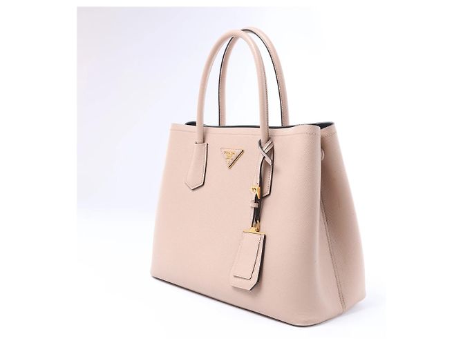 Borsa a mano Prada in pelle Saffiano doppia rosa - vista 2