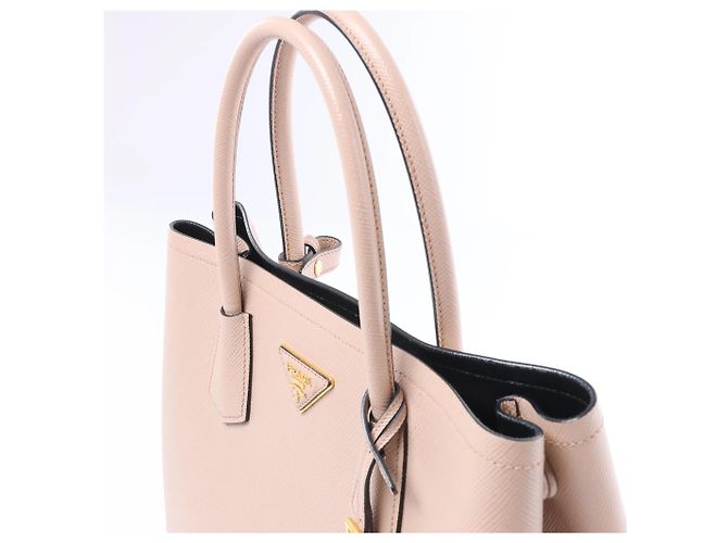 Borsa a mano Prada in pelle Saffiano doppia rosa - vista 3
