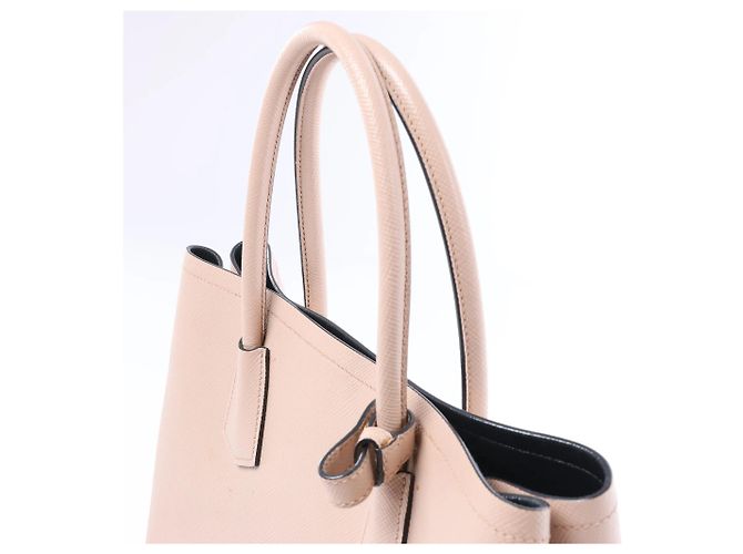 Borsa a mano Prada in pelle Saffiano doppia rosa - vista 5