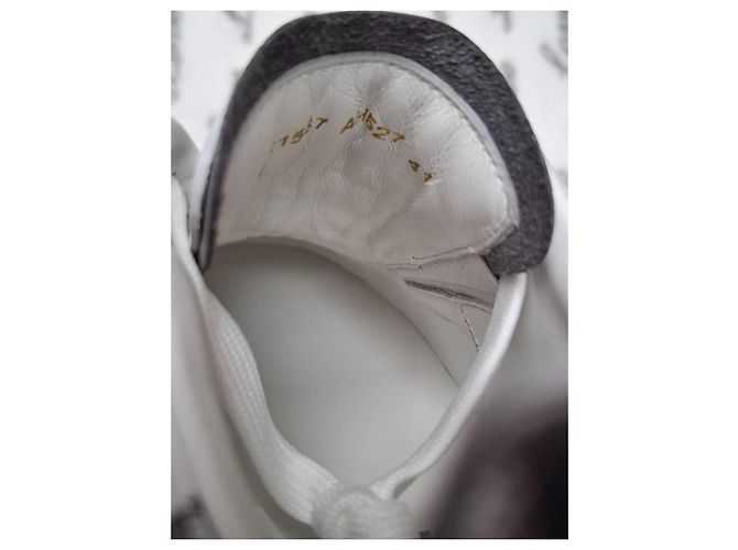 Dolce & Gabbana Portofino Leder-Sneaker Weiß Schwarz Silber Hardware - Ansicht 5