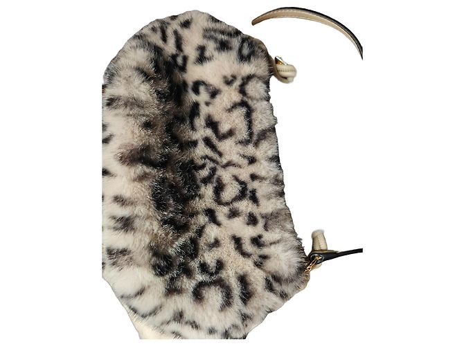 Borsa Ganni Mini Bou in finta pelliccia stampa leopardata - vista 2