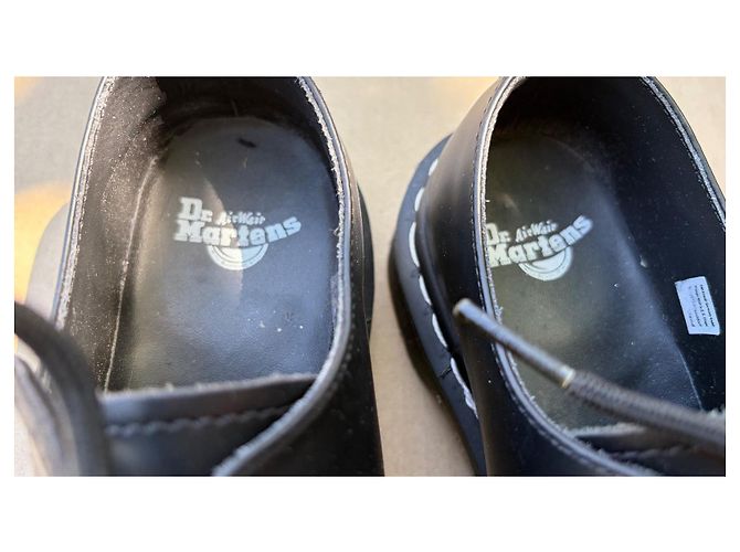 Dr. Martens 1461 Derby in Pelle Nera Nero - vista 5