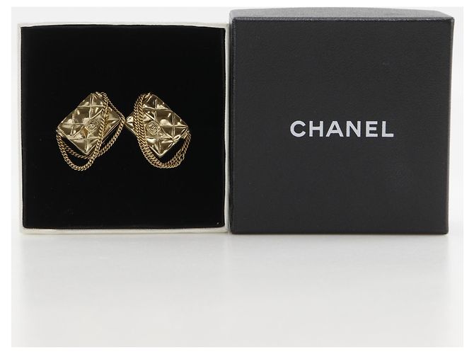 Orecchini Chanel Matelasse placcati oro - vista 10