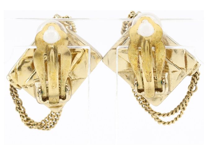 Orecchini Chanel Matelasse placcati oro - vista 3