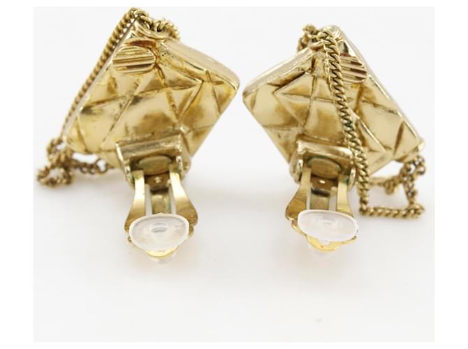 Orecchini Chanel Matelasse placcati oro - vista 4