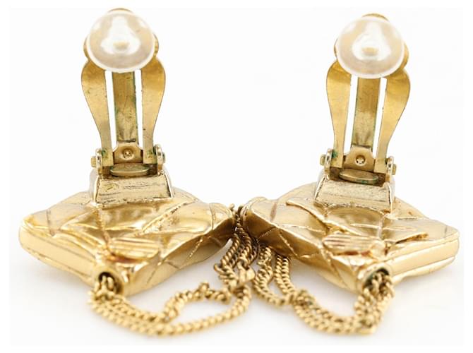 Orecchini Chanel Matelasse placcati oro - vista 5
