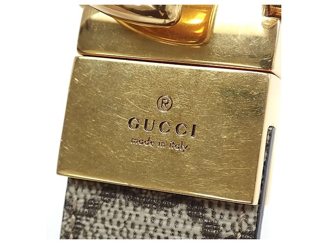 Cintura reversibile Gucci GG Emblem da uomo Nero Beige - vista 4