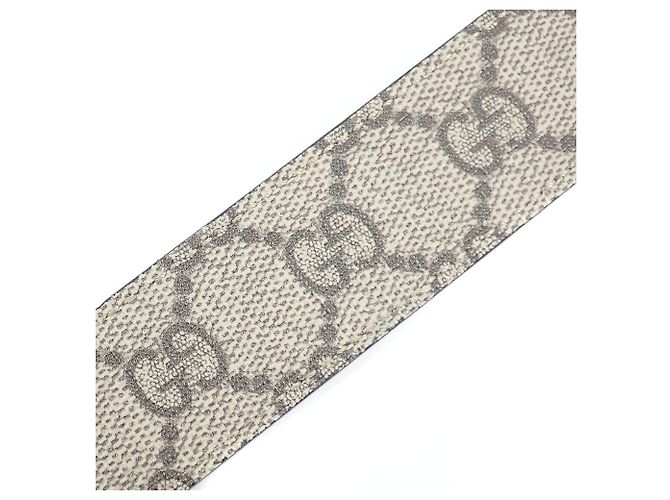 Cintura reversibile Gucci GG Emblem da uomo Nero Beige - vista 7