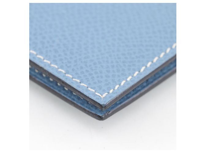 Portafoglio lungo classico Hermès Bearn Blu chiaro - vista 4