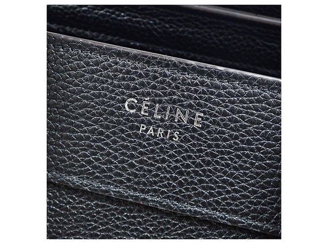 Céline Borsa Celine Luggage Micro Shopper Nero - vista 4