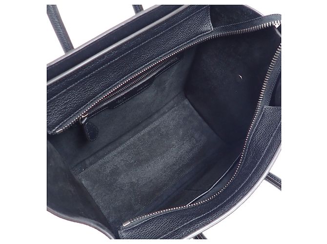 Céline Borsa Celine Luggage Micro Shopper Nero - vista 9