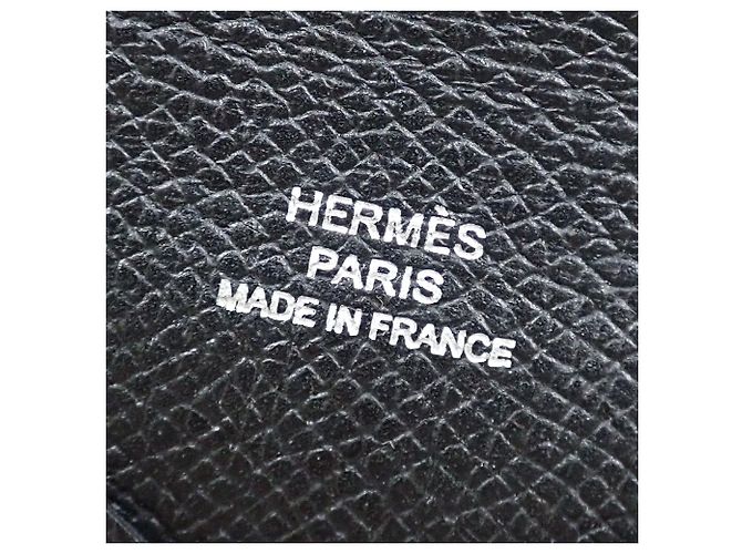 Hermès Hermes Calvi Bi-fold Card Case in Black Leather - view 5