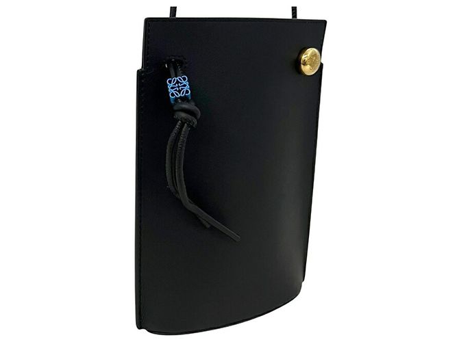 Borsa a tracolla in pelle nera Loewe Nero - vista 5