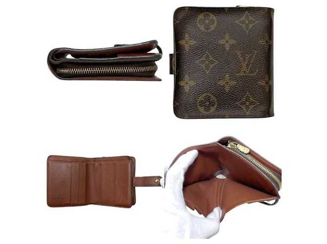 Cartera Bi-fold Louis Vuitton en Monogram marrón Castaño Monograma - vista 2
