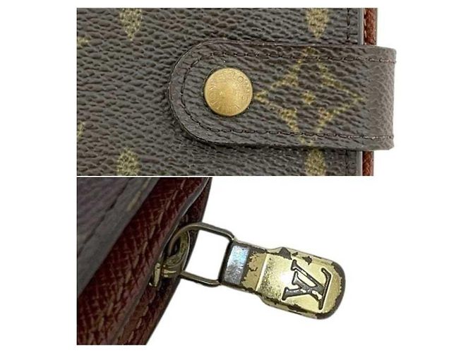 Cartera Bi-fold Louis Vuitton en Monogram marrón Castaño Monograma - vista 7