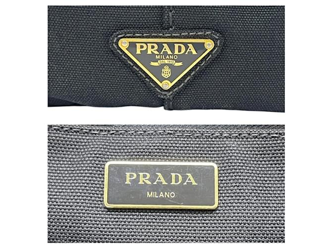 Borsa Tote Prada Canapa Nero - vista 3