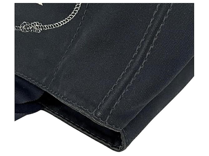 Borsa Tote Prada Canapa Nero - vista 7