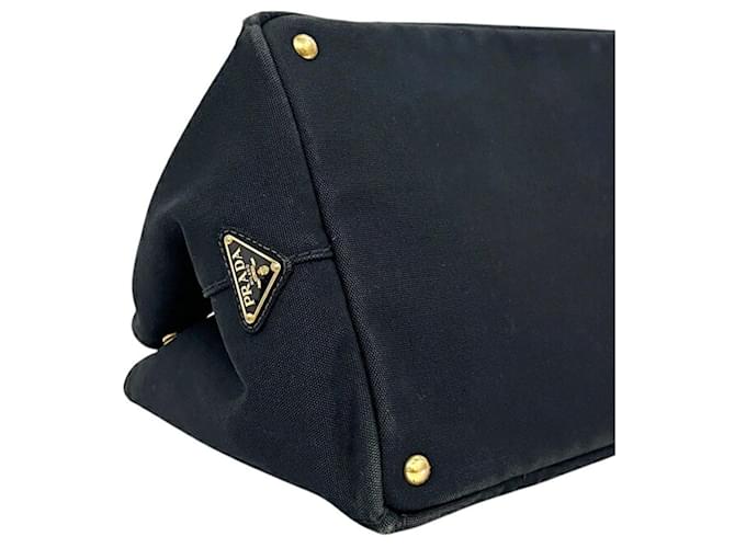 Borsa Tote Prada Canapa Nero - vista 8