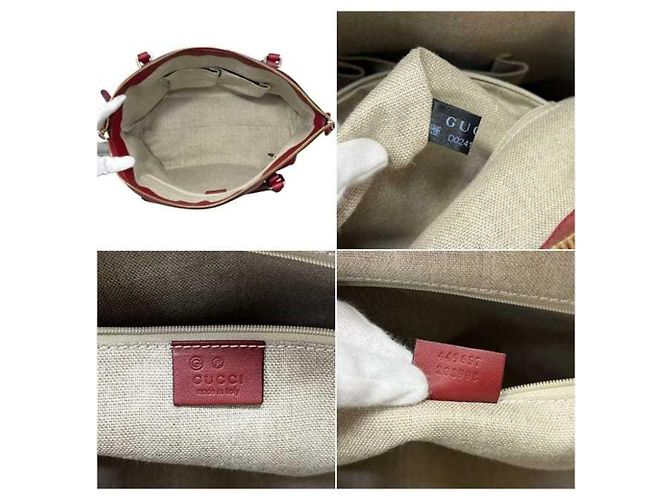 Borsa Tote Gucci in pelle rossa Rosso - vista 3