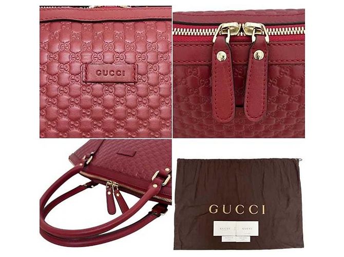 Borsa Tote Gucci in pelle rossa Rosso - vista 7