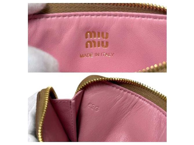 Monedero de piel marrón Miu Miu Castaño - vista 5