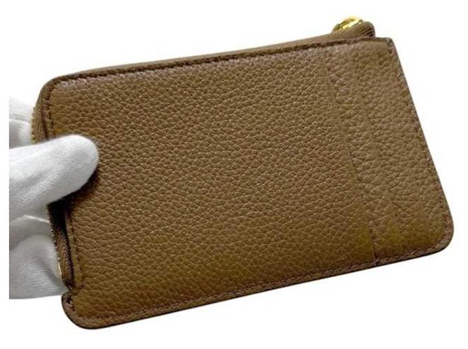 Monedero de piel marrón Miu Miu Castaño - vista 9