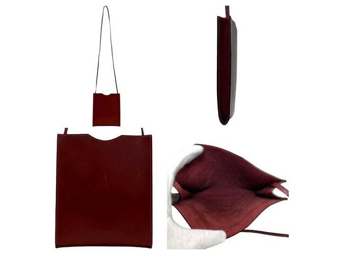 Hermès Borsa a tracolla Hermes Pochette Onimetou Rosso Bordò - vista 2