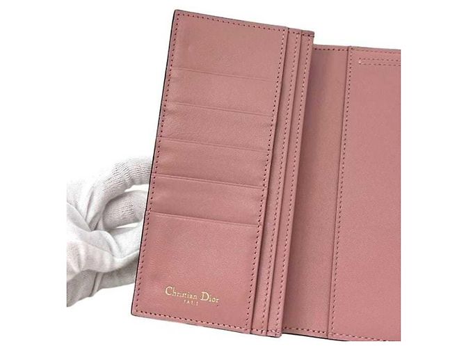 Cartera larga Christian Dior en piel rosa - vista 8